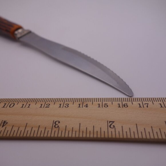 Set of Eight(8) Crown Sheffield Stainless C.S.C. Warranted Cutlery Steak Knives - Picture 5 of 11